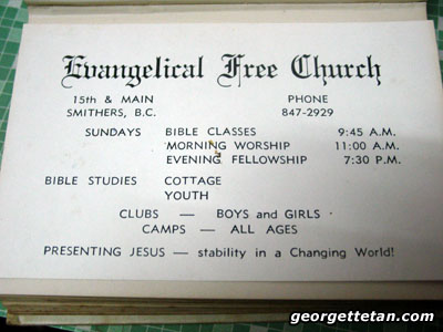 Tales of Long Ago - Church Card